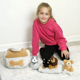 Plush Puppy Playset with Dog House 8 Piece Stuffed Animal Set