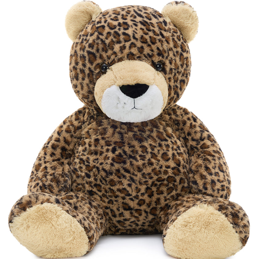 Leopard Print Teddy Bear Plush Toy 51 Inch Cheetah Stuffed Animals