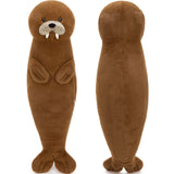 39 Inches Walrus Long Plush Pillow - 100 cm Walrus Stuffed Animals - Squishy Ocean Animal Long Throw Pillows - Couch/Sofa/Bed Pillows - Free Shipping