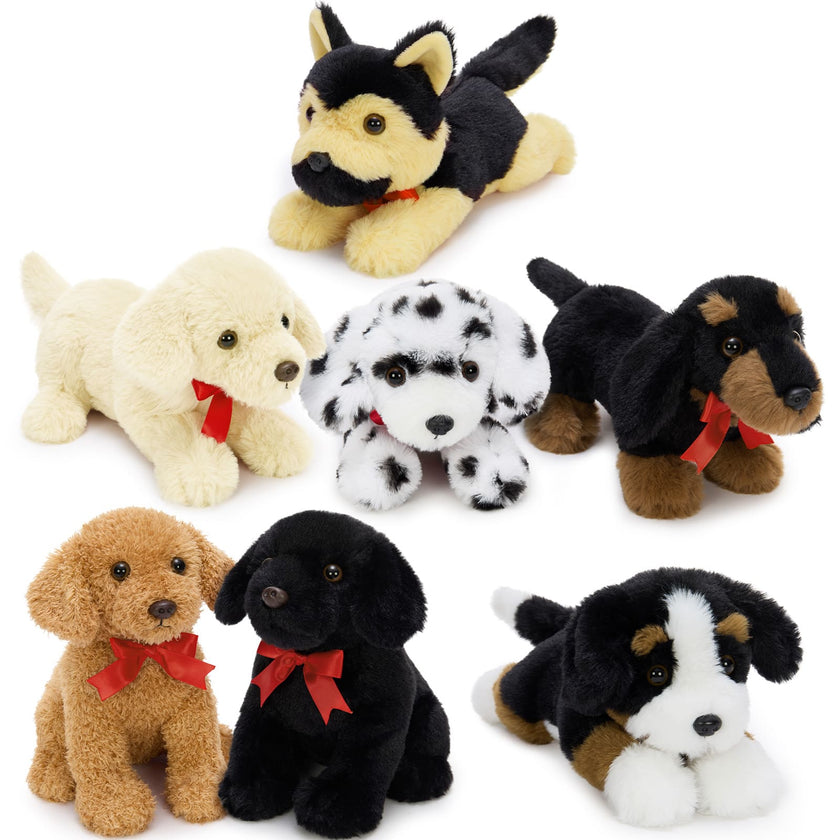 Dog Plush Toy Set Soft Stuffed Puppy Collection, 13.8 Inches