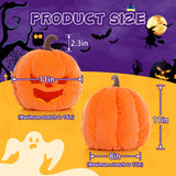 11-Inch Orange Pumpkin Plush Head Cover Halloween Mask