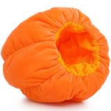 11-Inch Orange Pumpkin Plush Head Cover Halloween Mask