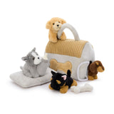 Plush Puppy Playset with Dog House 8 Piece Stuffed Animal Set