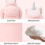 Long Unicorn Squishy Plush Pillow Multiple Colors Up to 36.2 Inches