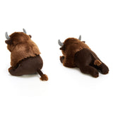 4 Piece Bison Stuffed Animal Set 14 Inch Buffalo Plush Toys