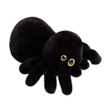 Adorable 4-Eyed Black Spider Weighted Plush Toy 14 Inch