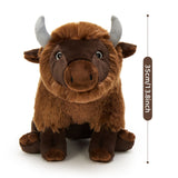 4 Piece Bison Stuffed Animal Set 14 Inch Buffalo Plush Toys