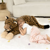 Giant Cheetah Plush Toy Realistic Jungle Stuffed Animal 53.15 Inch