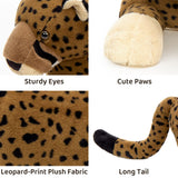 Giant Cheetah Plush Toy Realistic Jungle Stuffed Animal 53.15 Inch