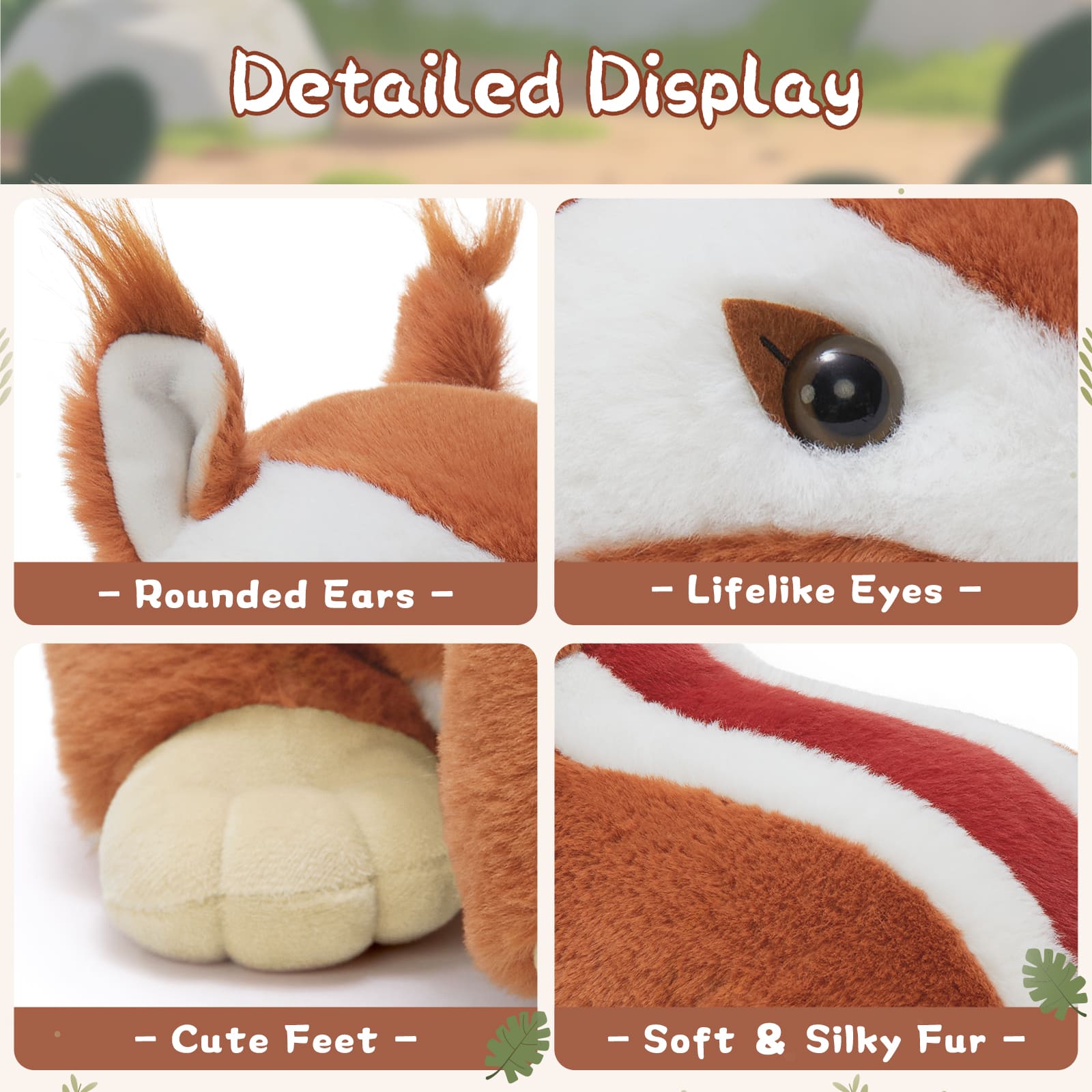 Chipmunk Stuffed Animals Squirrel Plush Toys, 18 Inches