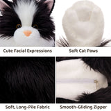 Cat Plush Toy with Four Kittens Soft Stuffed Animal 19.7 Inch