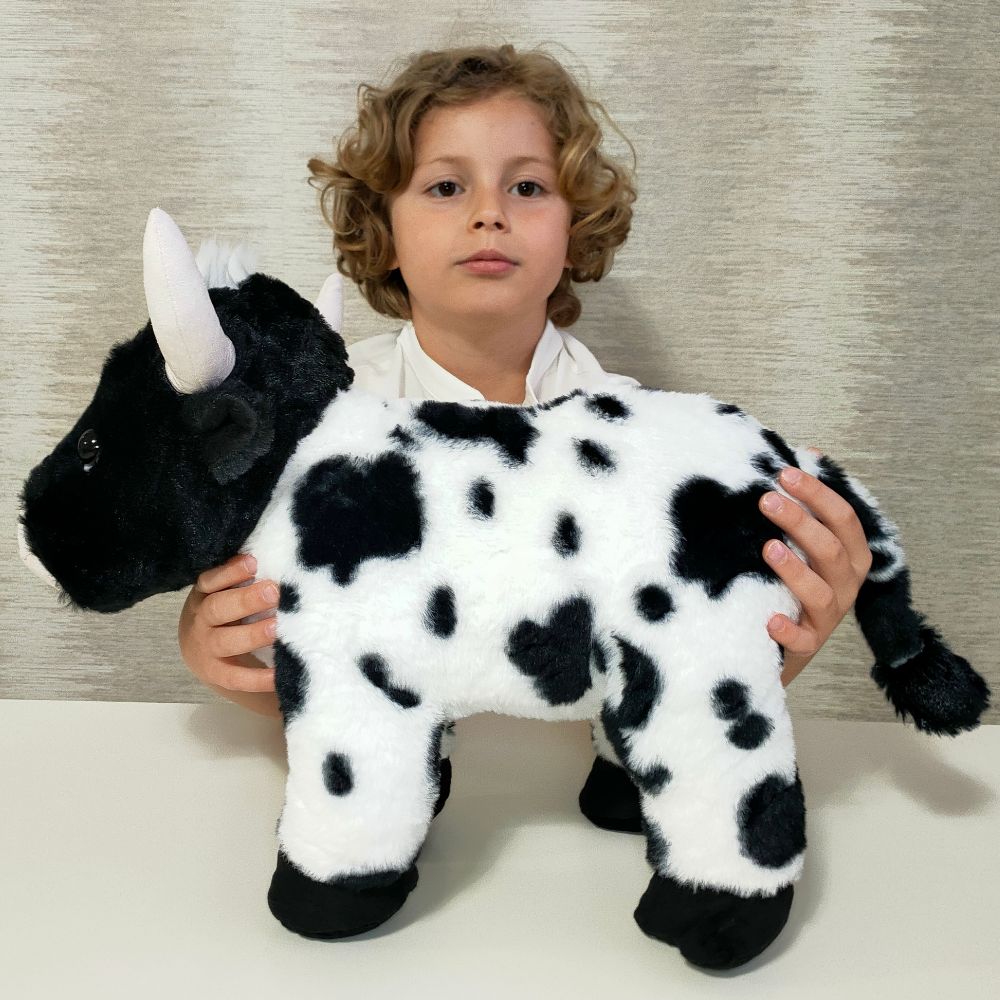 Lifelike Dairy Cow Stuffed Animals - Standing Milk Cattle Plush Toys - Cute Cow Plush Dolls - Cow Stuffed Animal Near Me -  Cow Plush 15.75*14.57 Inches - Free Shipping