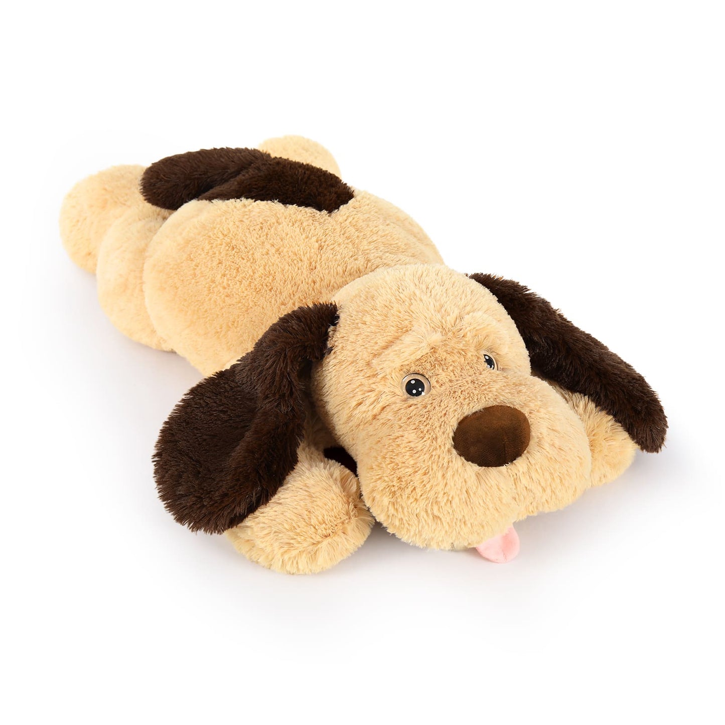 Riesiges, mit Hunden gefülltes Plüschtier, braun/weiß/rosa, 31/51 Zoll