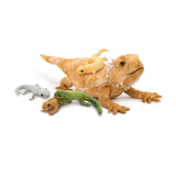 Realistic Lizard Family Plush Toy with Four Baby Lizards