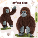 Long Arm Ape Stuffed Animals - Lifelike Monkey Plush Toys, Dark Brown, 18 Inches - Jungle/Safari Stuffed Animals - Forest Zoo Theme Party Decors