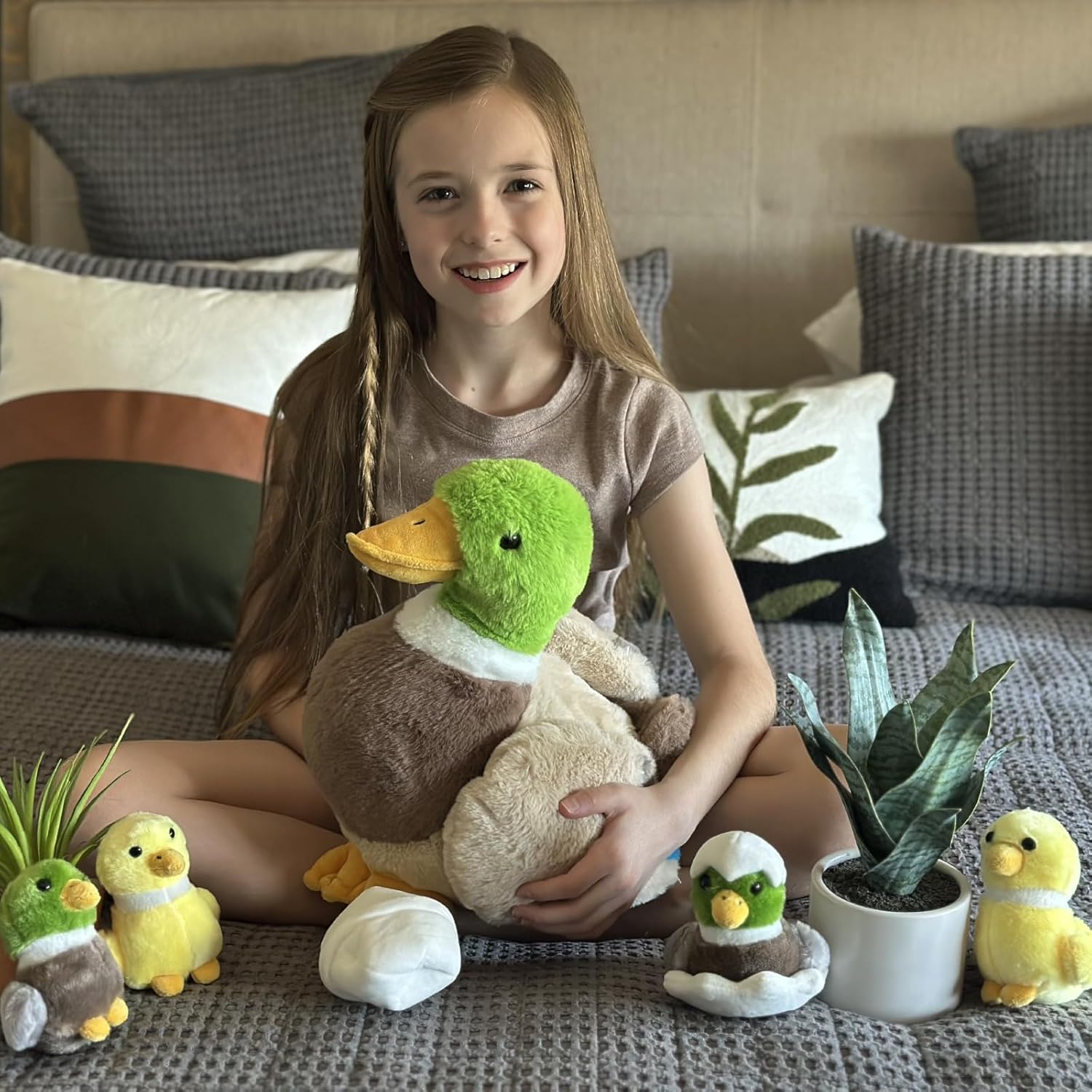 Mallard Duck Stuffed Animals Green Duck Plush Toys, 16 Inches