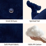 19.5 Inch Cuddly Whale Plush Toy with Three Baby Whales