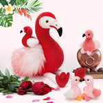 Realistic Red Flamingo Stuffed Animals - Big 18 Inches Flamingo Plush Toys - Valentine's Day Gift for Girlfriend/Boyfriend - Fluffly Cuddly Plushy Fluffy Toy - Cute Flamingo Cartoon Plush Pillows for Kids - Christmas/Birthday Gift for Children - Stuffed Animal Babies with Their Mom - Stuffed Animals with Babies in the belly - Free Shipping