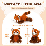 3 Pcs Red Panda Plush Toy Set with 2 Adorable Hood Styles