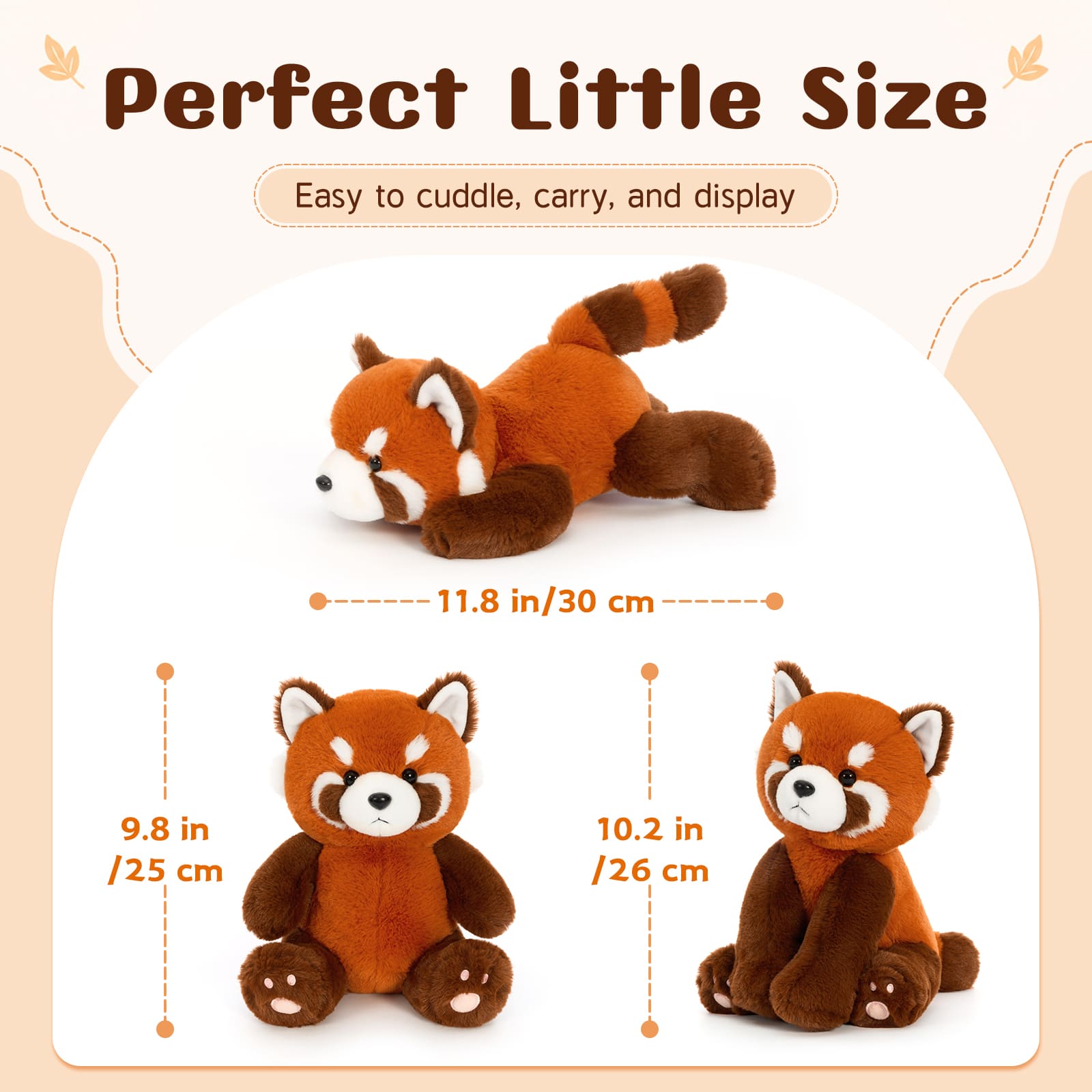 3 Pcs Red Panda Plush Toy Set with 2 Adorable Hood Styles