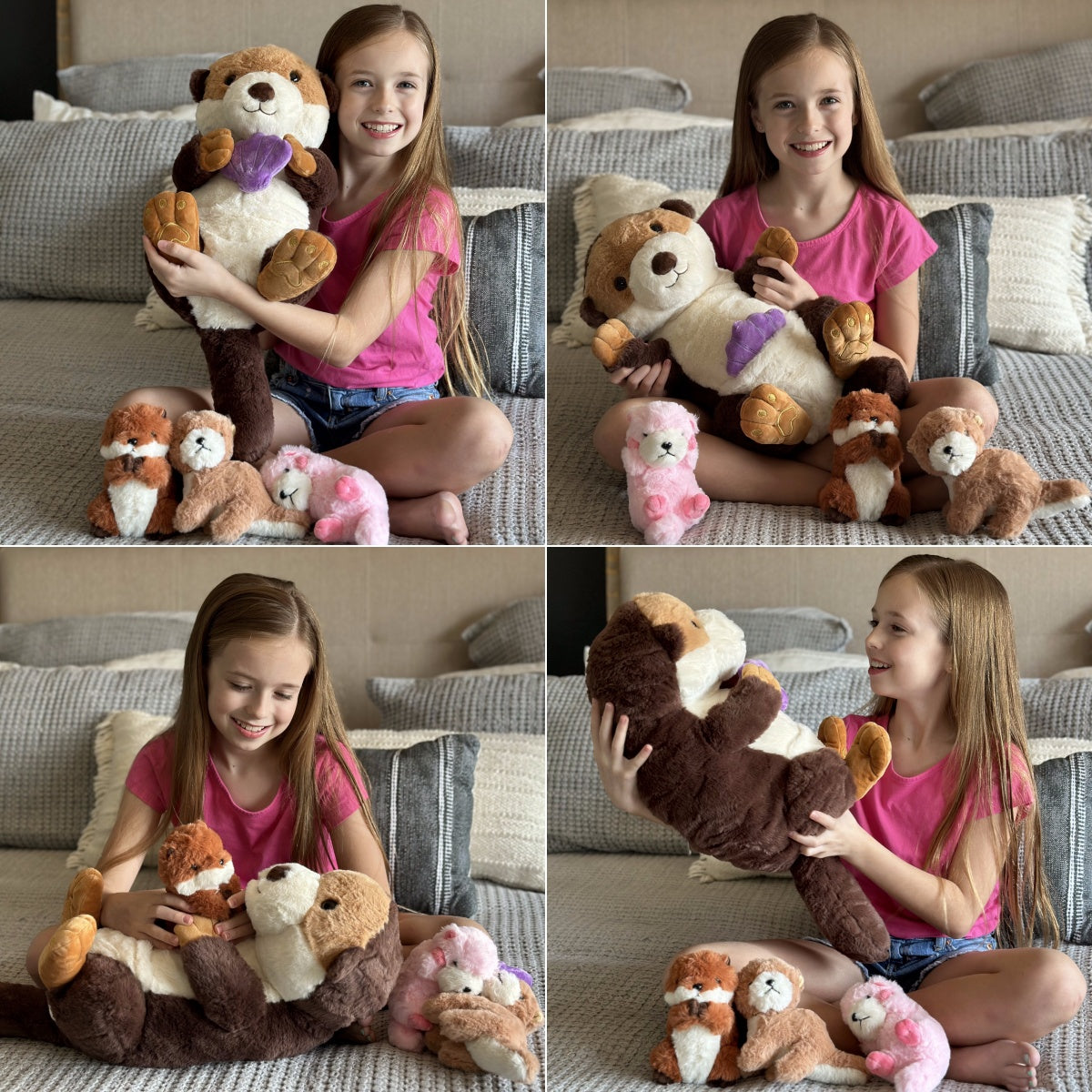 River Otter Stuffed Animals, Dark Brown/Grey, 23.6 Inches