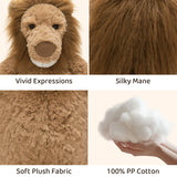 Lion Plush Toy Realistic Safari Stuffed Animal 17.7 Inch