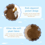 MorisMos 5 Pcs Otter Stuffed Animal - 14.5" Mommy Sea Otter Plush with Babies Inside, Soft Cute Stuffed Otter Plushies Toy for Kids Boys Girls, Ideal Gift for Christmas Birthday Holidays
