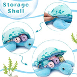 Turtle Stuffed Animals - Stuffed Animal Babies with Their Mom - Tortoise Plush Dolls - Sea Turtle Plush Toys - Stuffed Animals with Babies in the belly - Gift for Kids