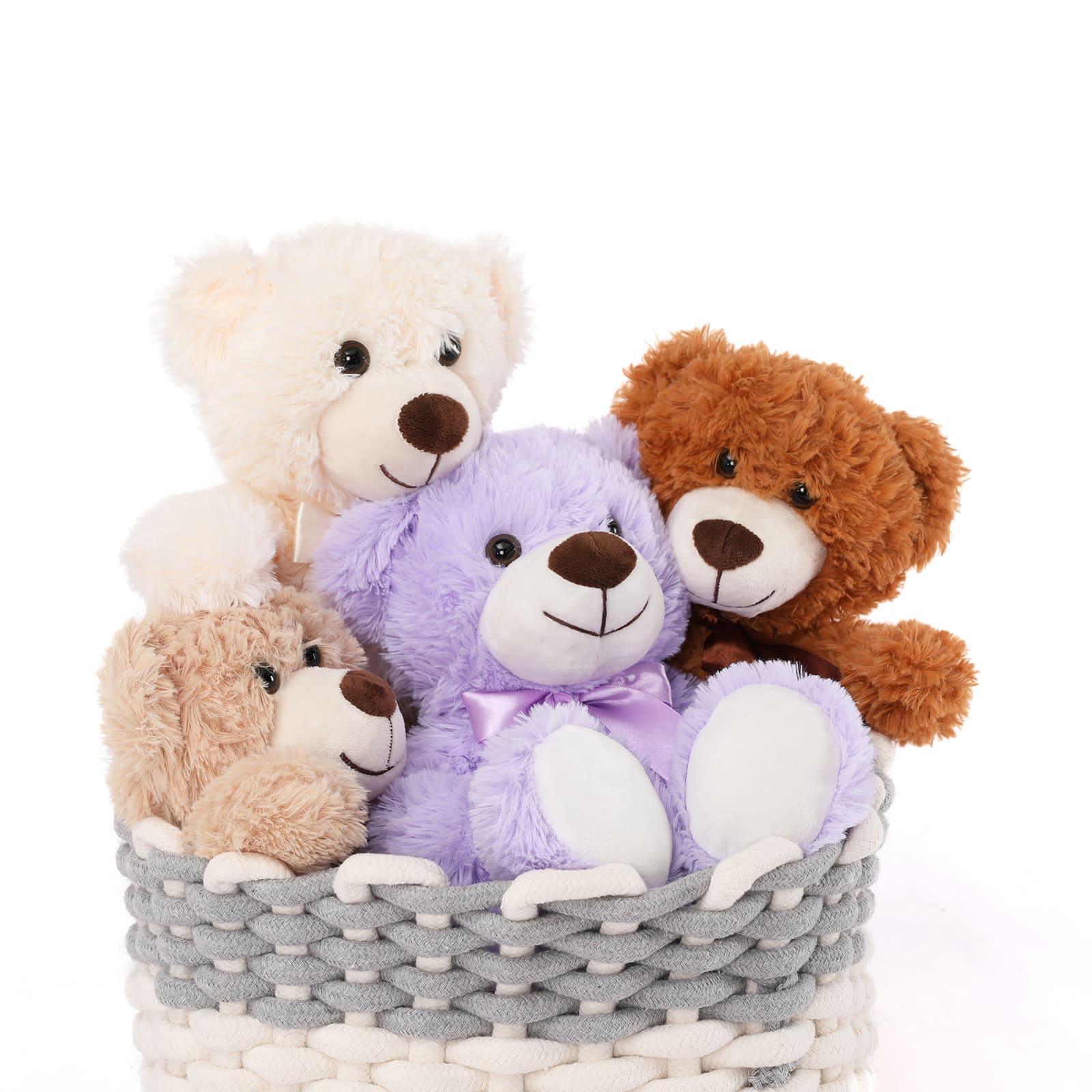 7-Pack Teddy Bear Plush Toy Set 13.8 Inch Multiple Colors
