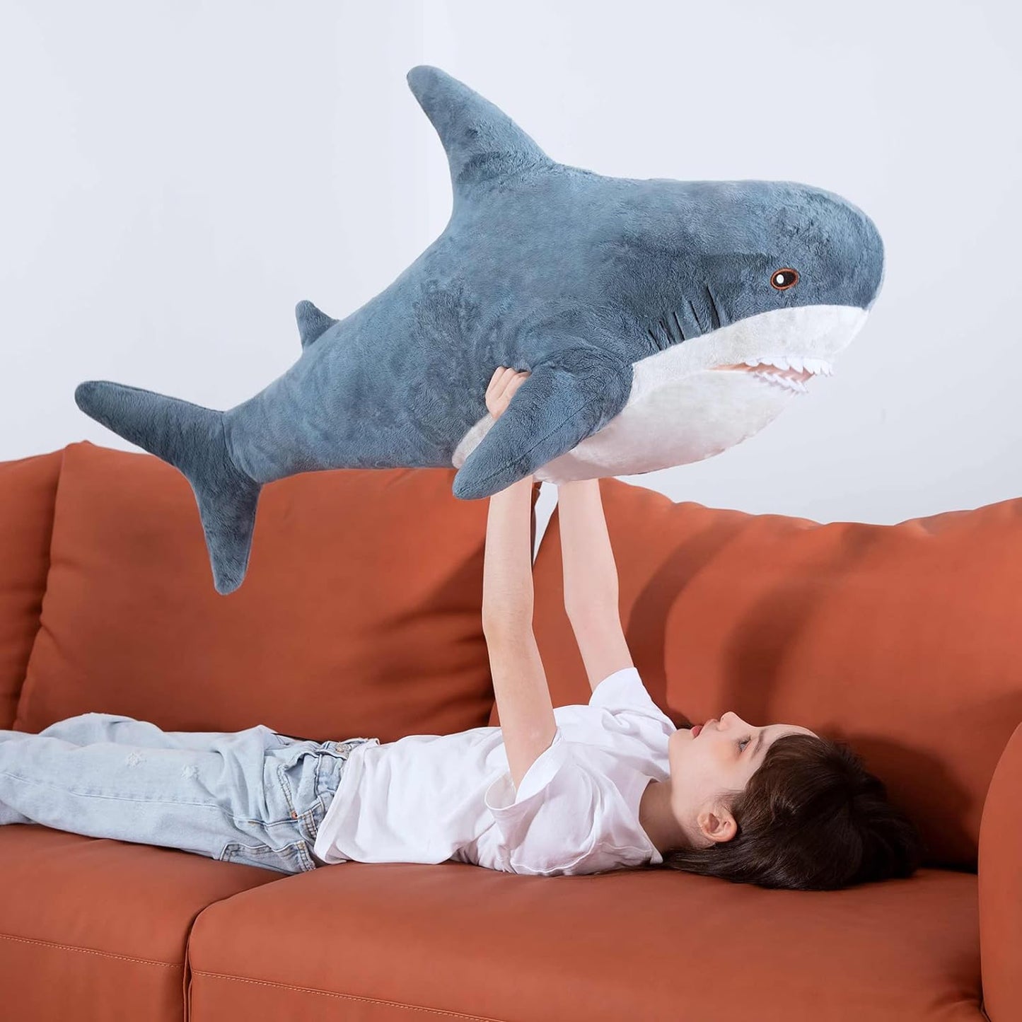 Giant Shark Plush Toy Ocean Animal Throw Pillow, 32/40 Inches - MorisMos Stuffed Animal Toys