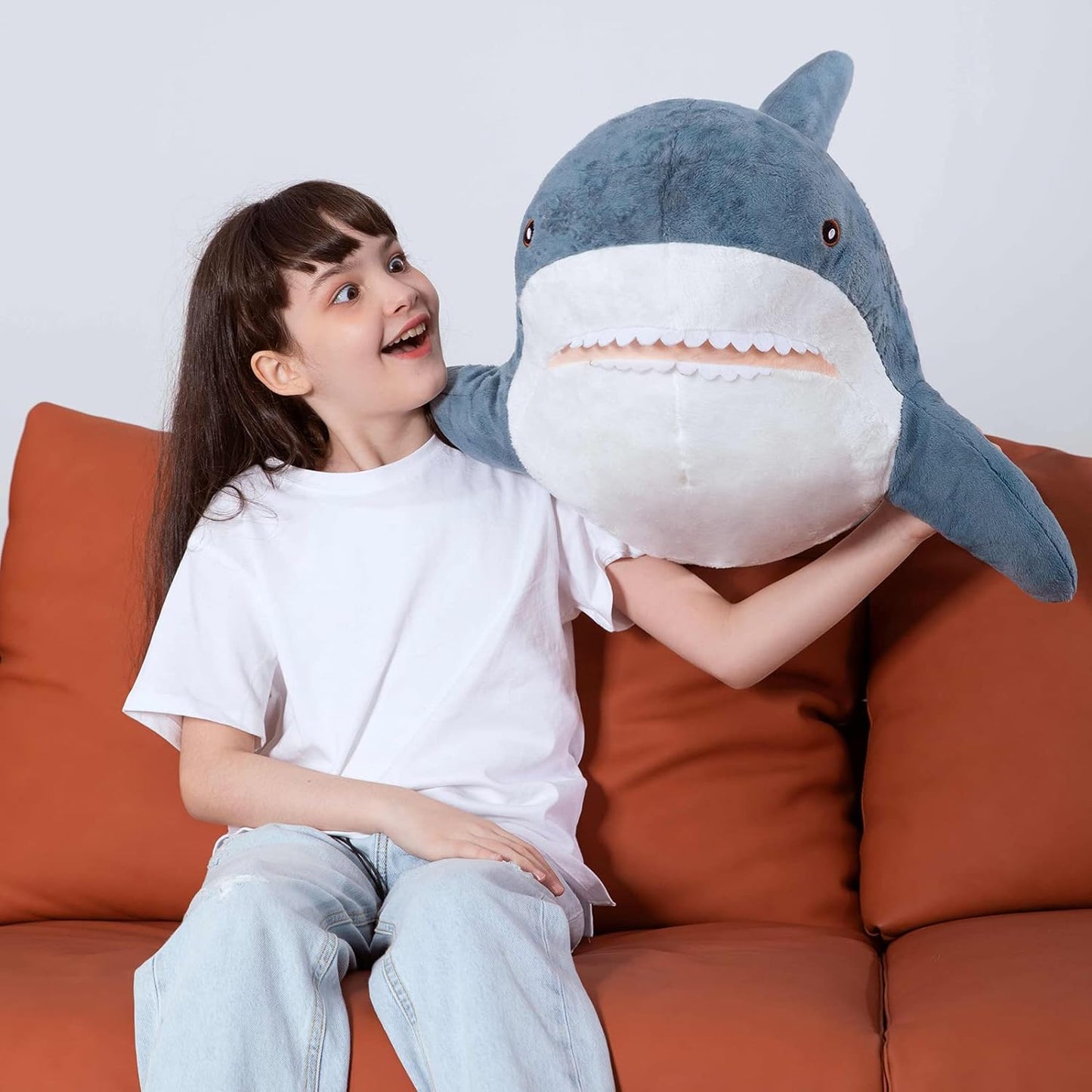 Giant Shark Plush Toy Ocean Animal Throw Pillow, 32/40 Inches - MorisMos Stuffed Animal Toys