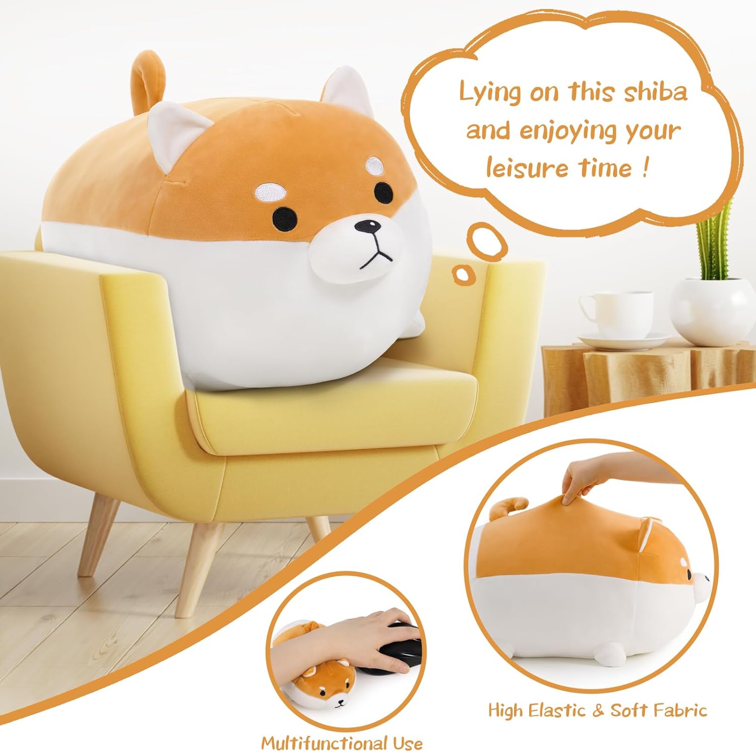 Shiba Inu Plush Toy Set, 18 Inches