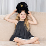 Adorable 4-Eyed Black Spider Weighted Plush Toy 14 Inch