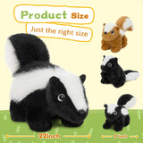 Skunk Stuffed Animals with Babies Inside the Belly - One Big Skunk with Three Mini Skunk Baby Plush Toys - MorisMos Stuffed Animals