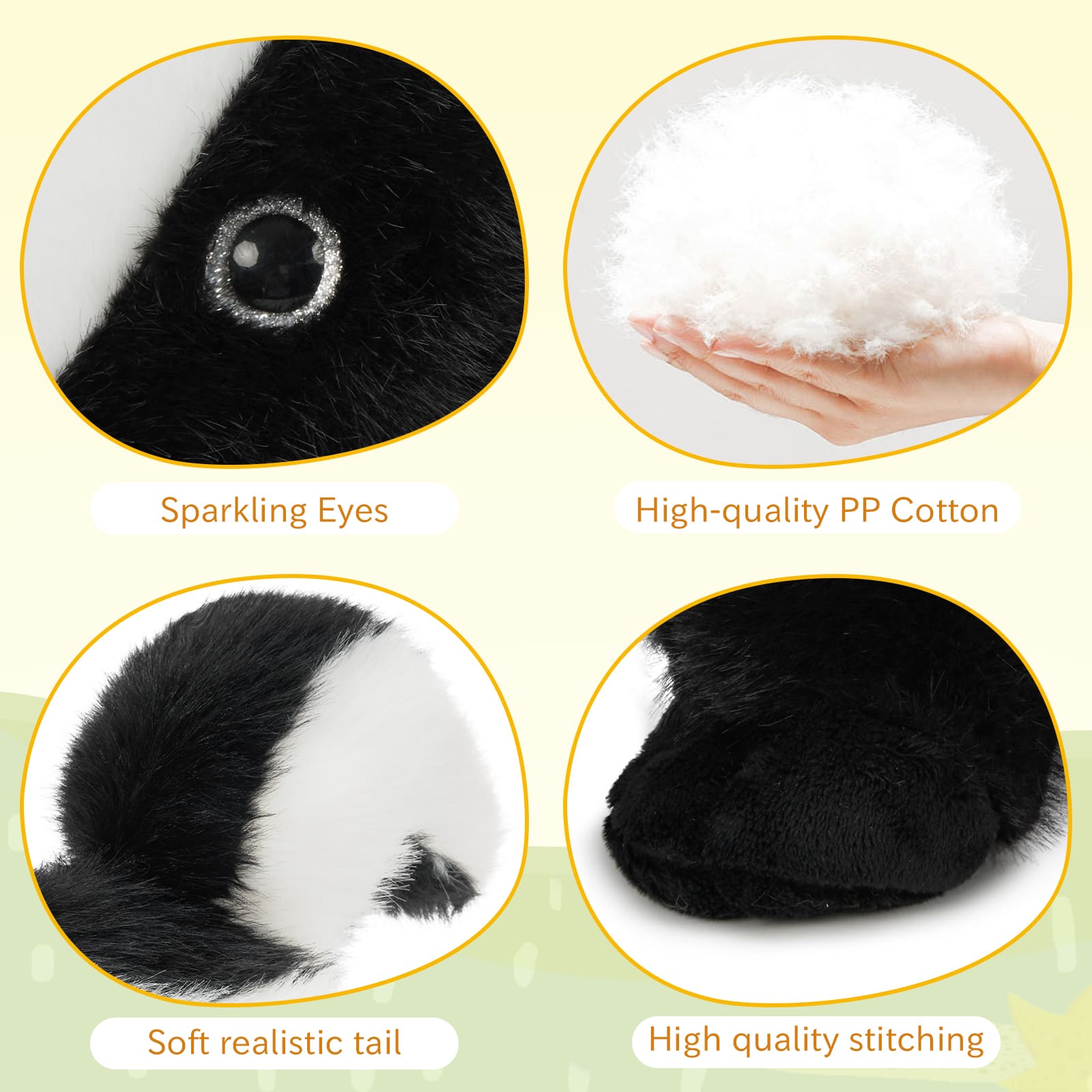 Skunk Stuffed Animals with Babies Inside the Belly, 22 Inches