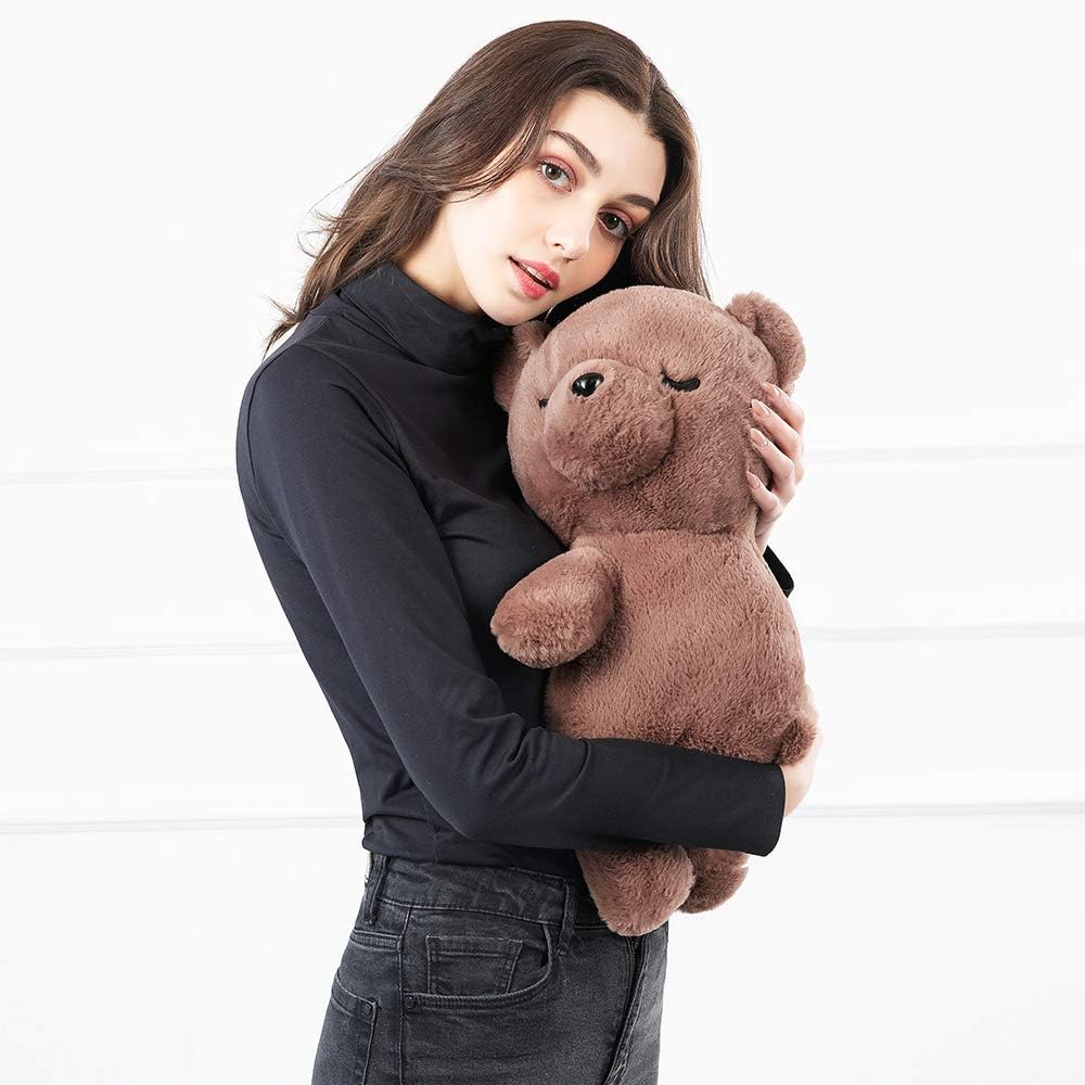 Sleeping Bear Plush Toy, Multicolor, 20 Inches