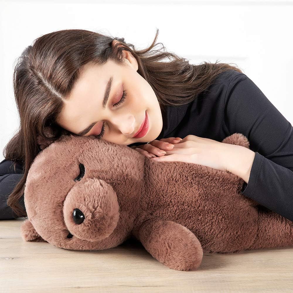 Brown Teddy Bear Stuffed Animals, 20-inch Stuffed Bear Plush, Cute Stuffed Animals, Cute Teddy Bear Cartoon Plush Pillows, Teddy Bears for Kids Baby Toddlers Girlfriend, Gifts for Valentine's Day/Birthday/Christmas, MorisMos Stuffed Animals, Baby Shower Teddy Bears