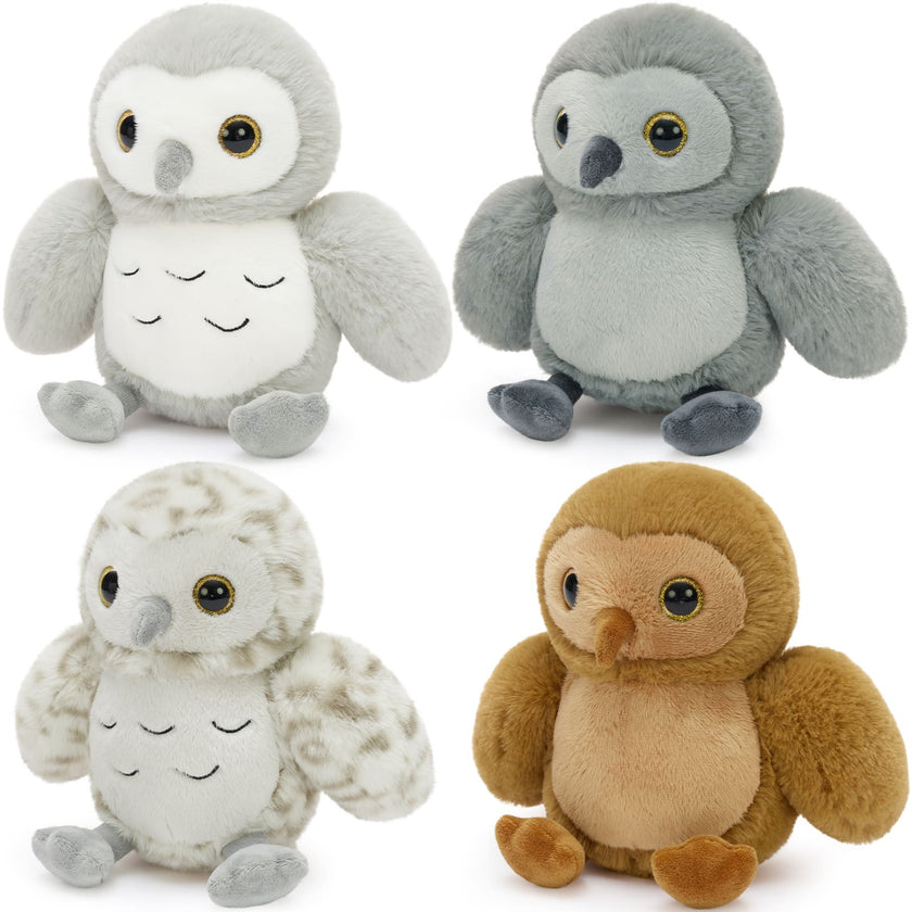 Mini Owl Plush Toys Nighthawk Stuffed Animals, 7.8 Inches