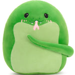 Snake Plush Toy Cartoon Throw Pillow, Green, 17.7 Inches