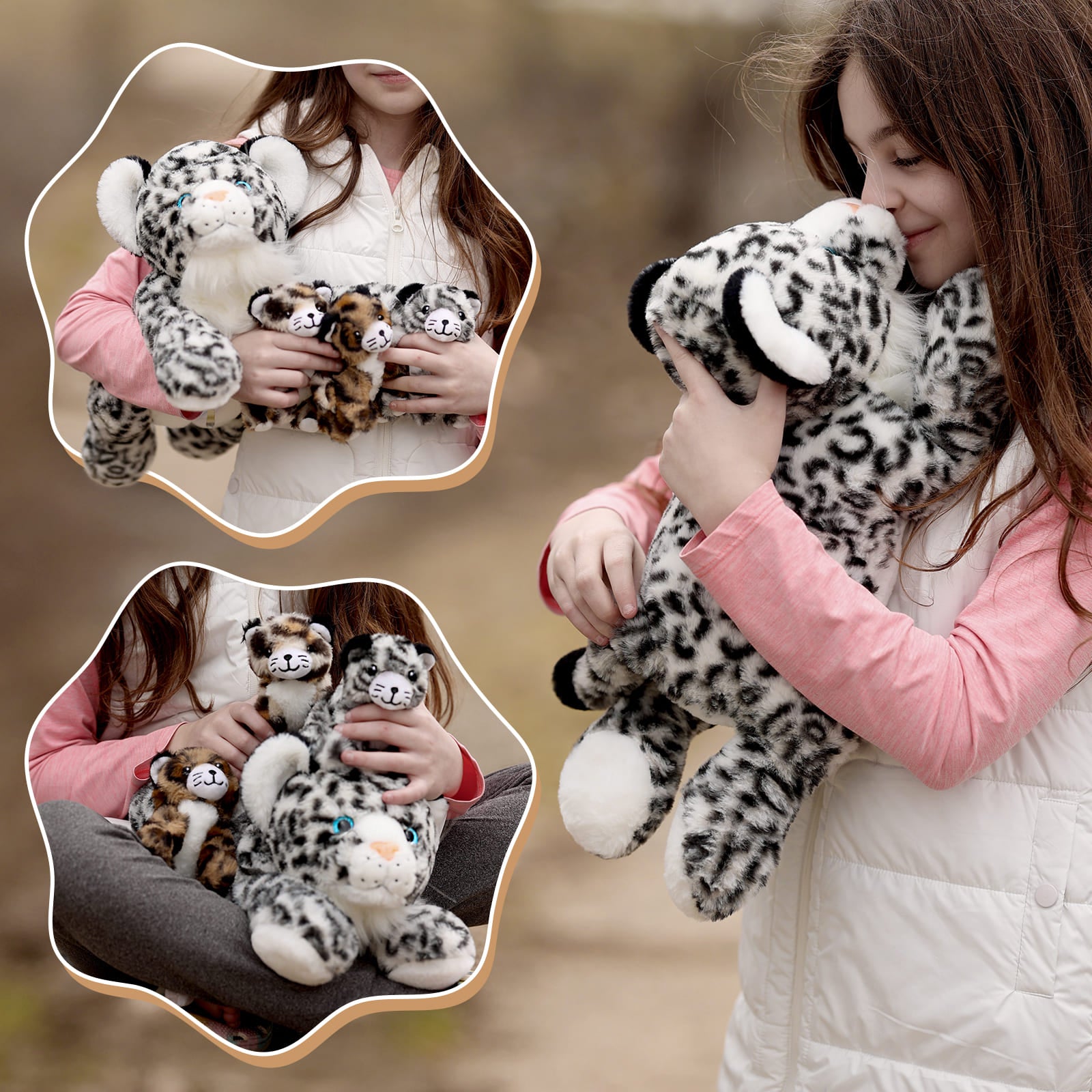 Leopard Stuffed Animal Set, 18 Inches