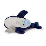 19.5 Inch Cuddly Whale Plush Toy with Three Baby Whales