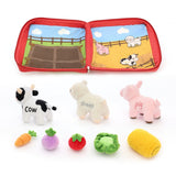 Interactive Farm Cloth Book with Plush Animals, Vegetables & Hay Bale