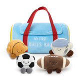 Plush Sports Ball Set with Soccer Baseball Football and Basketball Toys