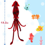 Realistic Squid Plush Toys - Lifelike Cuttlefish Stuffed Animals - Cute Ocean Plush Dolls - Clownfish/Crab/Seahorse/Anglerfish Stuffies - MorisMos Stuffed Animals