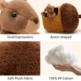 Squirrel Stuffed Animal with Acorn Hideaway Playset