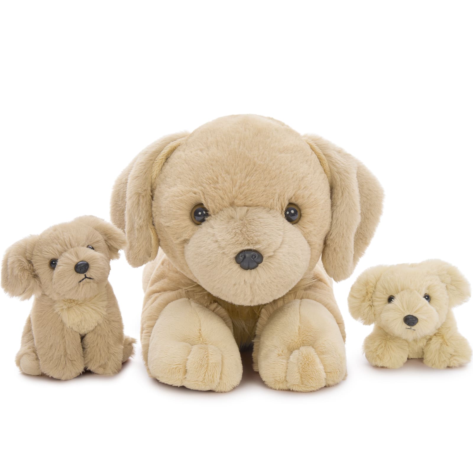 Golden Retriever Stuffed Animals with Two Puppy Plush Toy Set - Dog Plush Toys