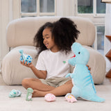 Dinosaurier-Stofftier mit 3 Baby-Dinosauriern, 23,6 Zoll