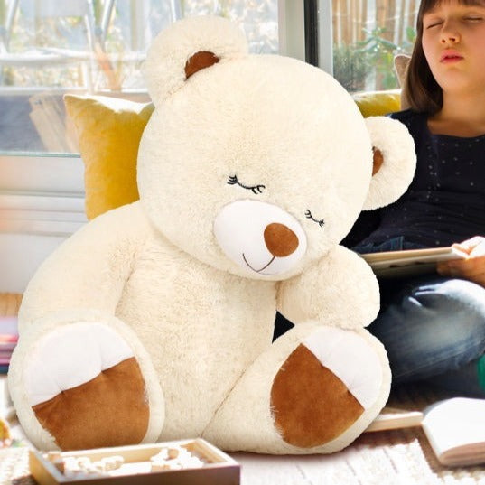 Teddy Bear Stuffed Animal, Pink/Brown, 23.6 Inches