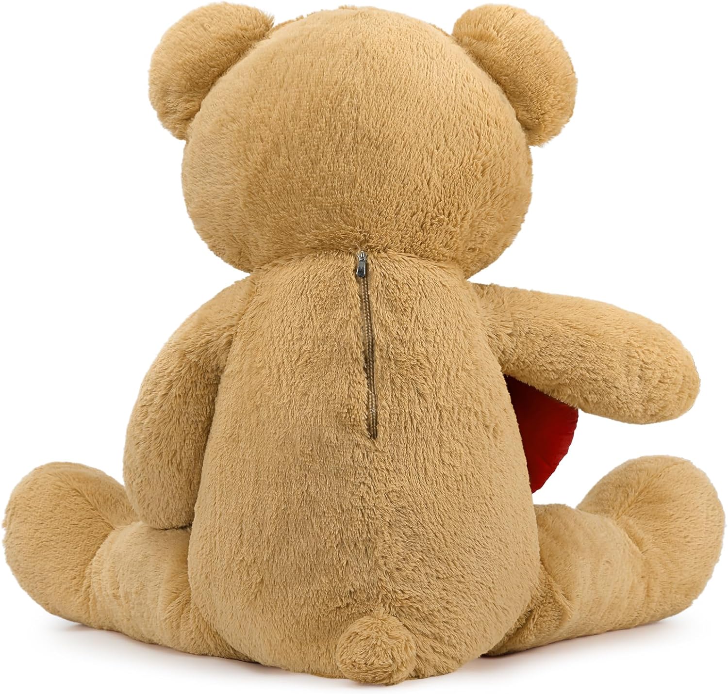 Valentine's Day Teddy Bear Stuffed Animals - Giant 5 FT Brown Teddy Bear Plush Toys with Red Heart - Valentine's Day Gift for Girlfriend/Boyfriend - Fluffly Cuddly Plushy Fluffy Toy - Cute Teddy Bear Plush Pillows for Kids - Christmas/Birthday Gift for Children/Teens/Adults - Romantic Anniversary Gift for Wife/Husband - Free Shipping