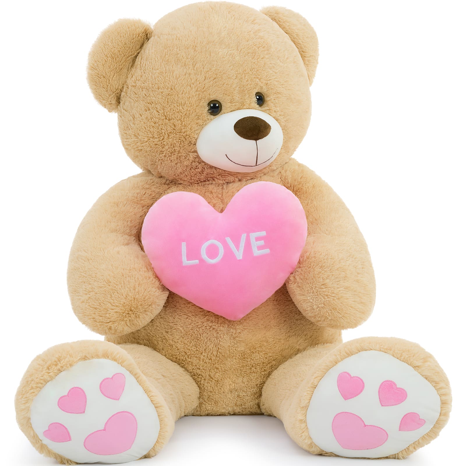Teddy Bear Love Valentine's Day Gift, Light Brown, 51 Inches